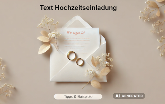 Text Hochzeitseinladung - Tipps & Beispiele