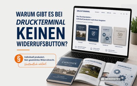 Warum gibt es bei DRUCKTERMINAL keinen Widerrufsbutton?