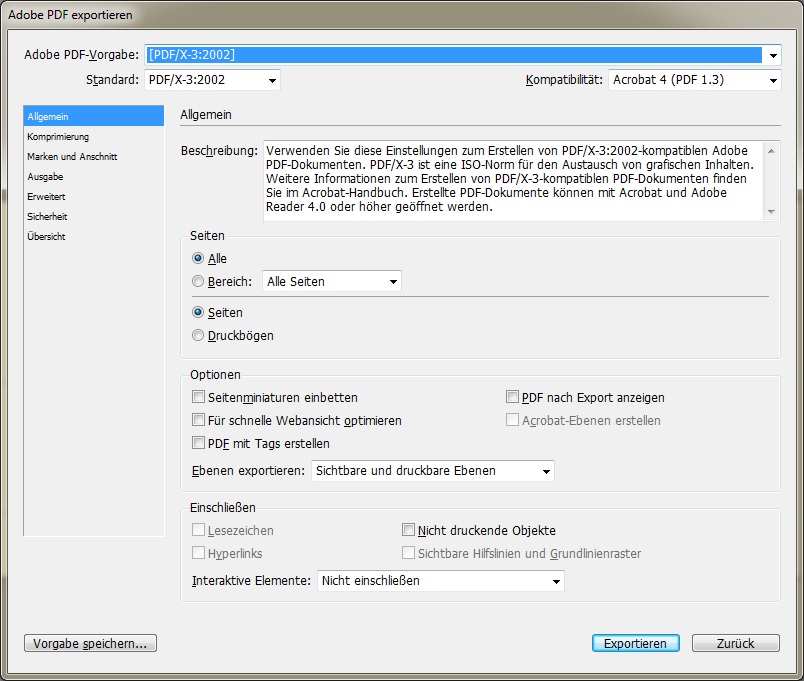 Pdf Export Mit Adobe Indesign Druckterminal